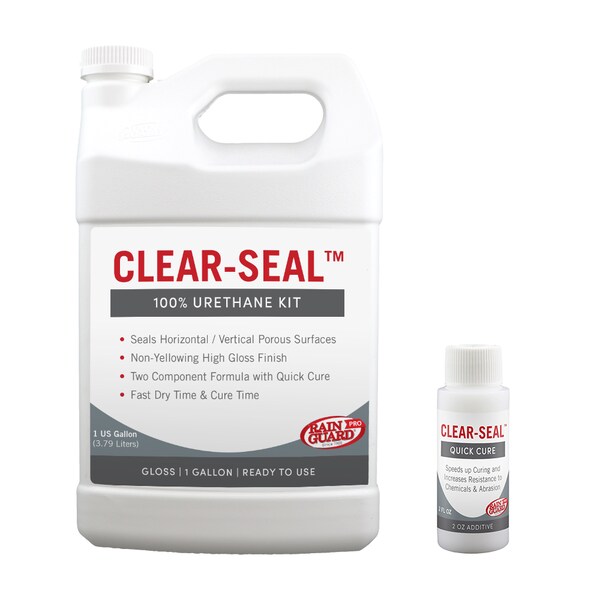Rainguard Brands 1 Gal. Kit Clear Seal 100% Urethane + Quick Cure, High Gloss, Clear CU-0312 - main